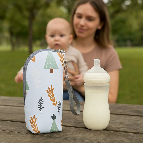 Porte biberon - portable - isolant - chauffe biberon - BébéBib™ - MA PLANETE BEBE