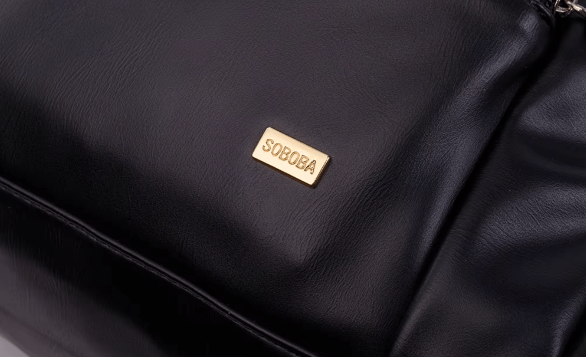 Sac a langer noir cuir luxueux - Soboba - MA PLANETE BEBE