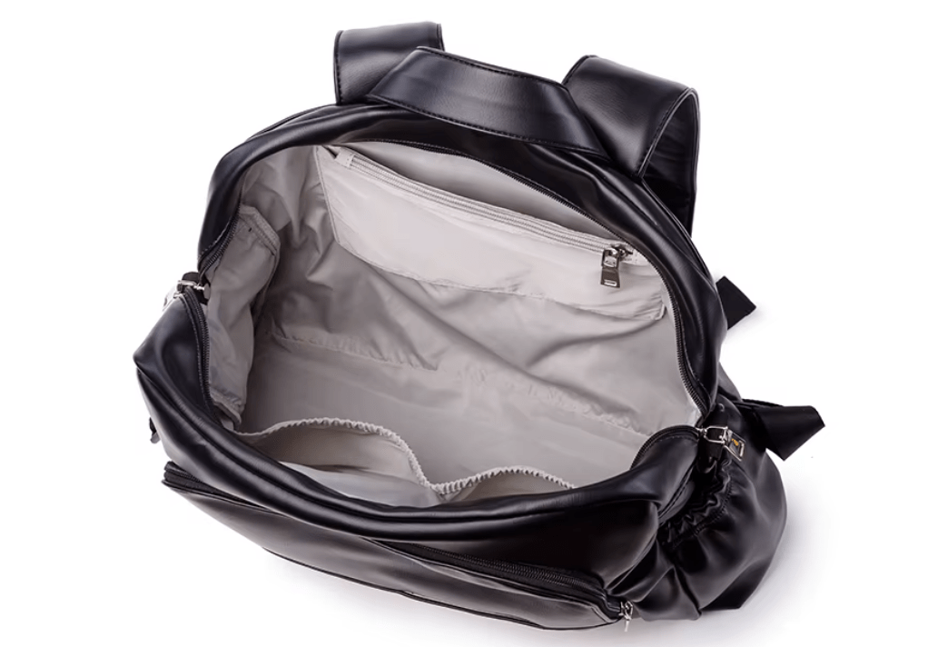 Sac a langer noir cuir luxueux - Soboba - MA PLANETE BEBE