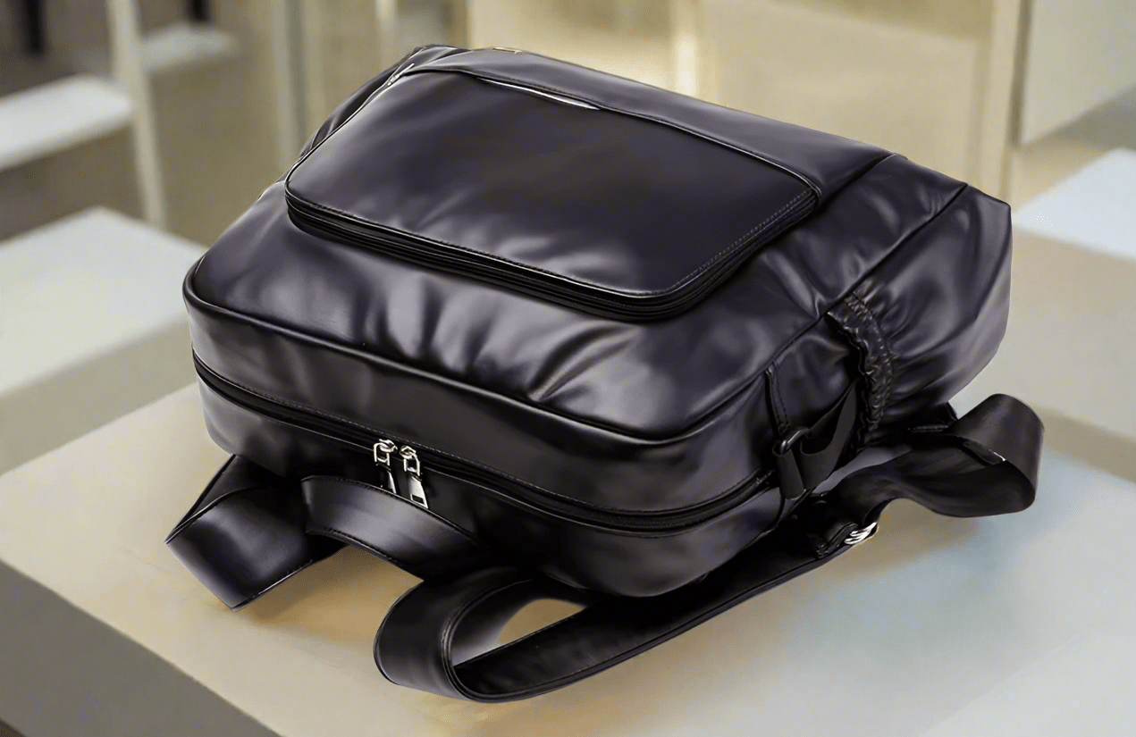 Sac a langer noir cuir luxueux - Soboba - MA PLANETE BEBE