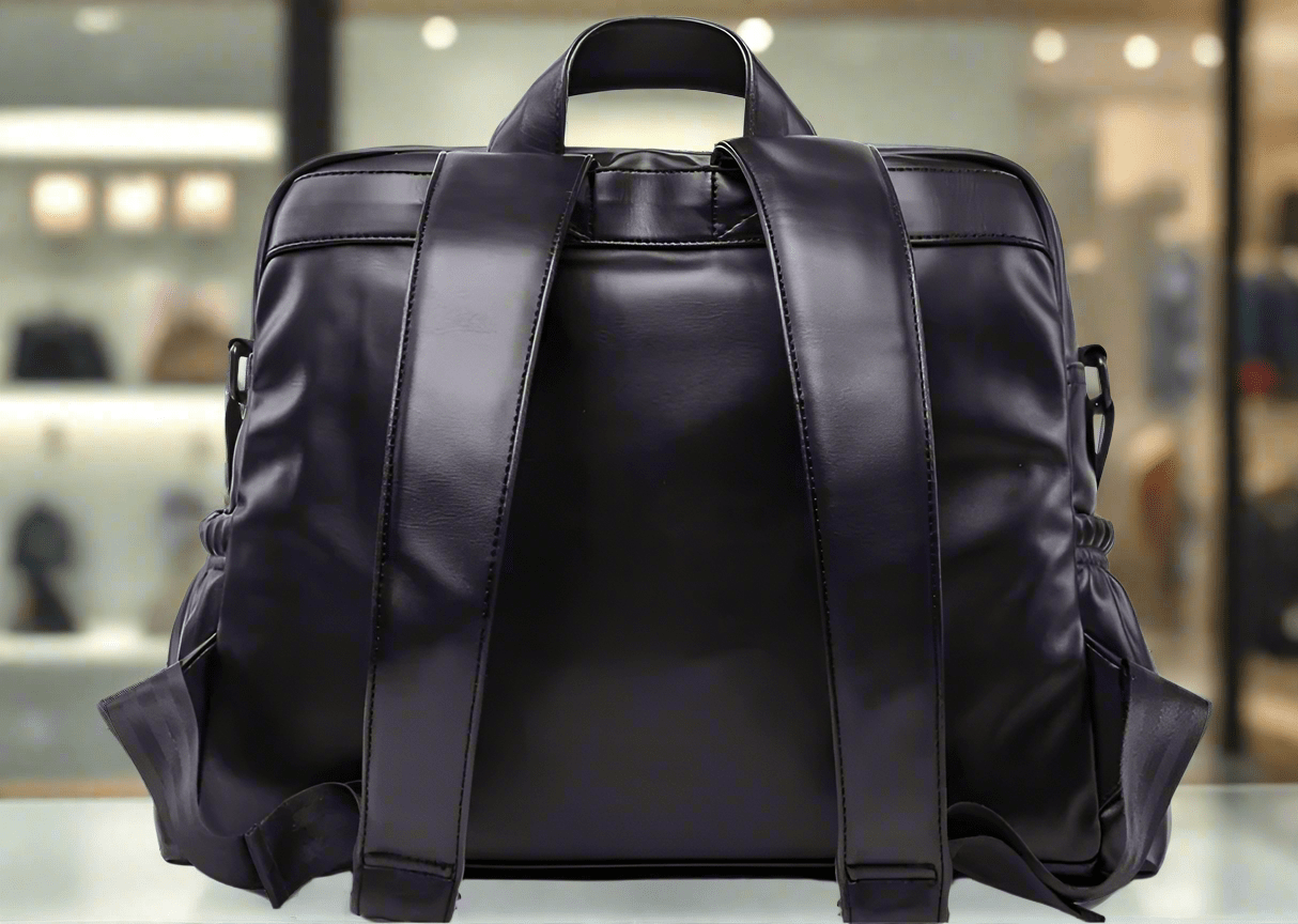 Sac a langer noir cuir luxueux - Soboba - MA PLANETE BEBE