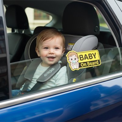 Bébé à bord | Autocollant Sécurité Voiture - BébéOnBoard™ - MA PLANETE BEBE