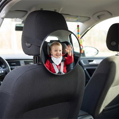 Miroir voiture pour bebe design discret
