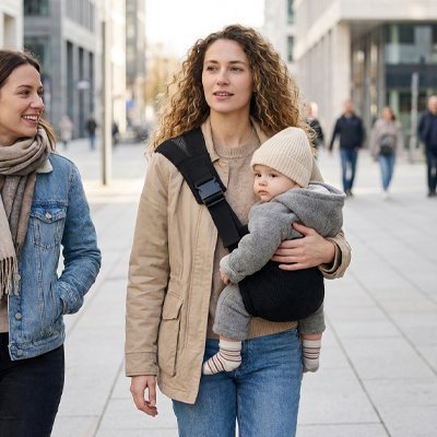 Porte bebe avec clip et reglable