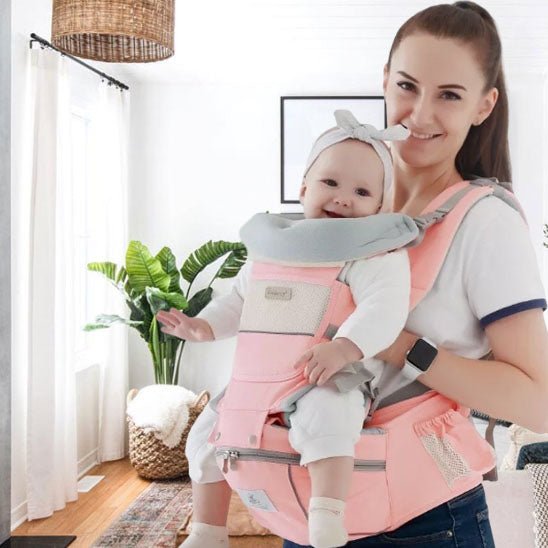 porte bébé ergonomique confort devant rose