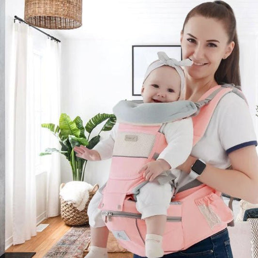porte bébé ergonomique confort devant rose