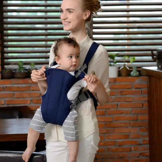 porte bébé respirant ventral bleu