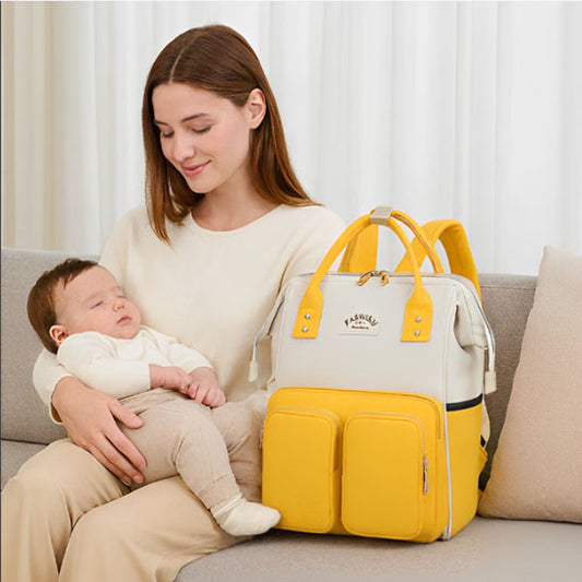 sac-a-dos-a-langer-bebe-jaune