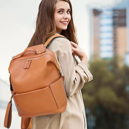 Sac a dos a langer en cuir design pour bebe